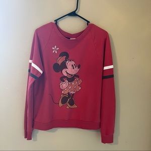 Forever 21 Minnie Mouse Disney Red Sweatshirt Size M